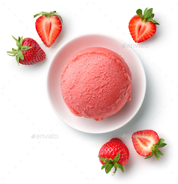 Scoop Of Strawberry Ice Cream Stock Photo - Download Image Now - Sorbet,  Scoop Shape, Serving Scoop - iStock