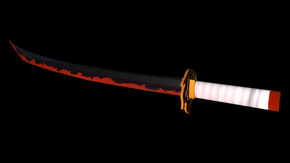 Rengoku Kyojuro sword - Kimetsu no Yaiba 3D model Low-poly 3D print ...