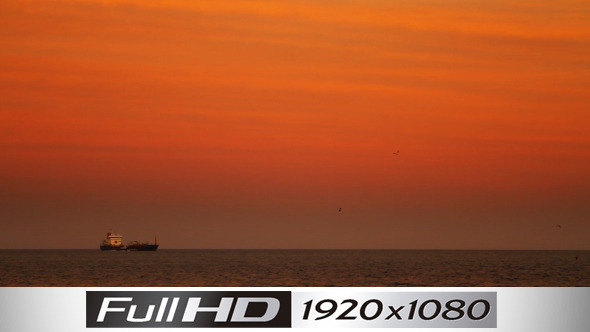 Sunset At Sea FULL HD