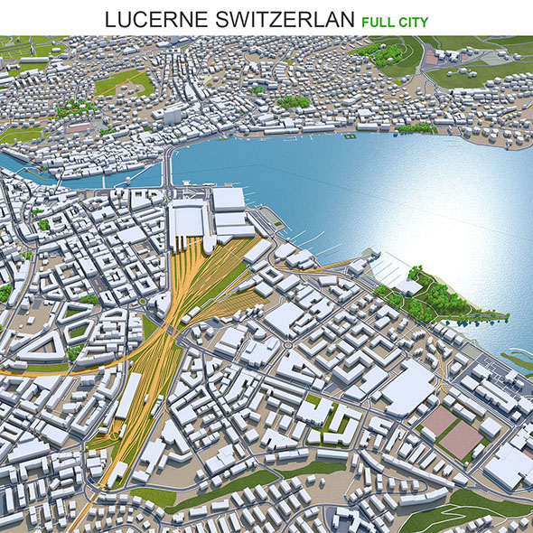 Lucerne City 3D - 3Docean 27726040