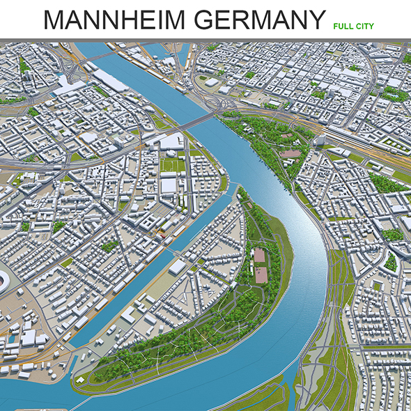 Mannheim city Germany - 3Docean 28619269