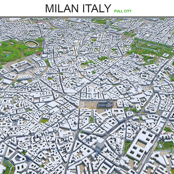 Milan City Italy - 3Docean 27728190