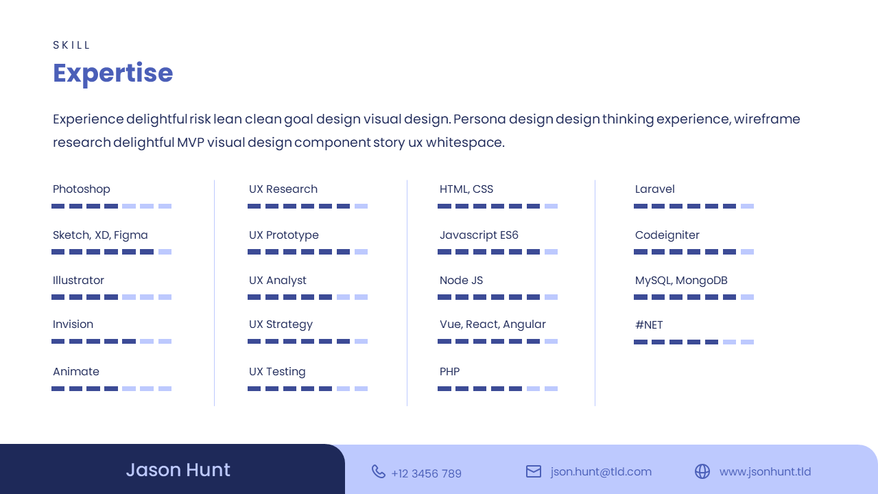 JSON - CV Resume Portfolio for UX Designer & Developer., Presentation ...