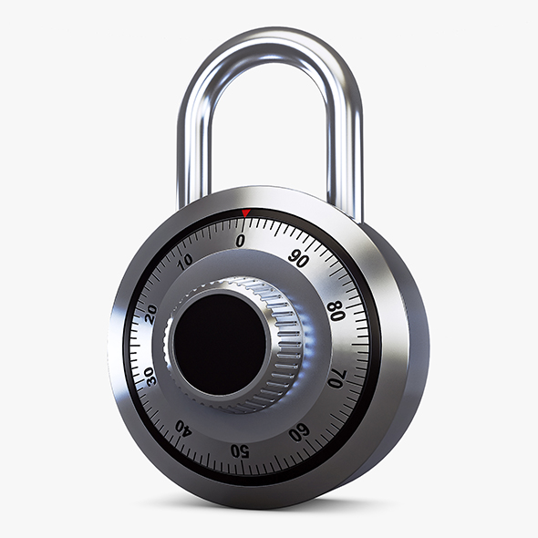 Dial Combination Padlock - 3Docean 33736571