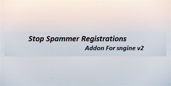 Stop Spammer Registrations - CodeCanyon 14814990
