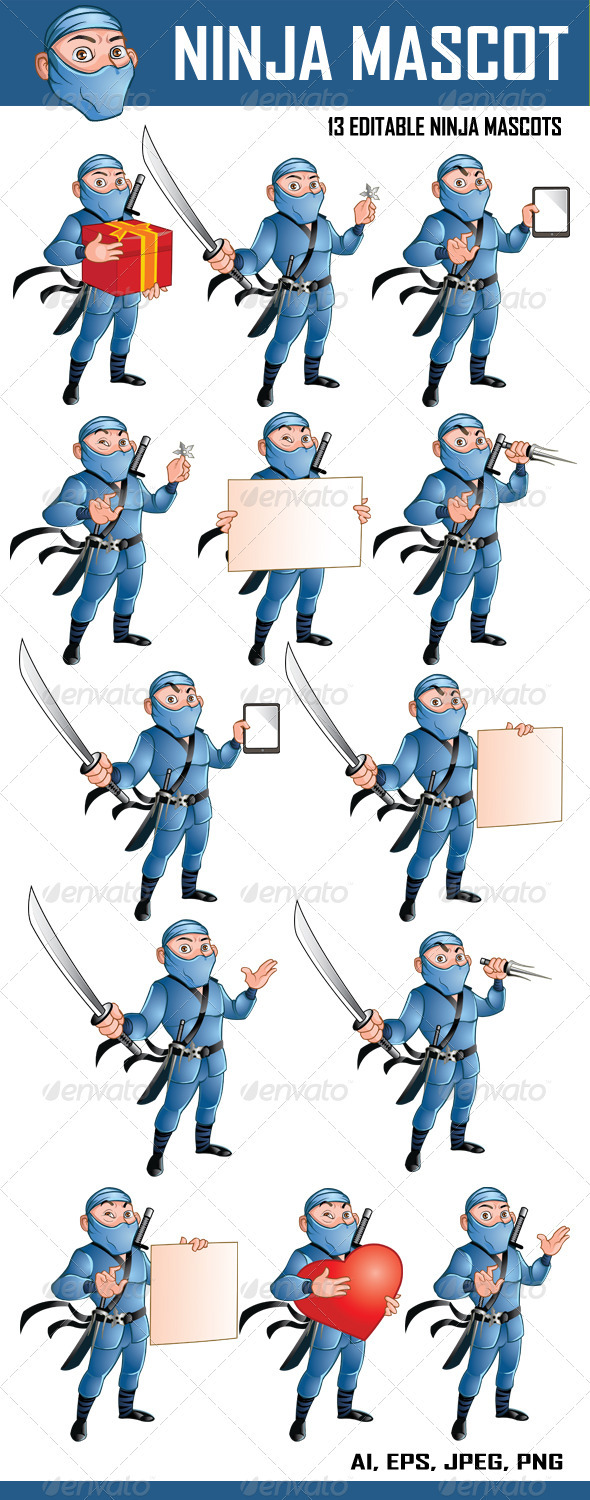 Ninja Mascot - People Characters