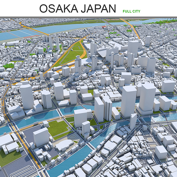 Osaka city Japan - 3Docean 28620914