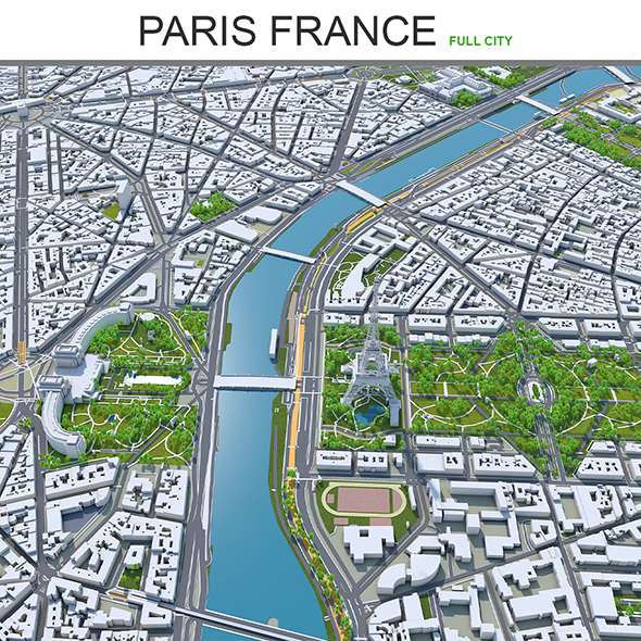 Paris city 3d - 3Docean 28720379