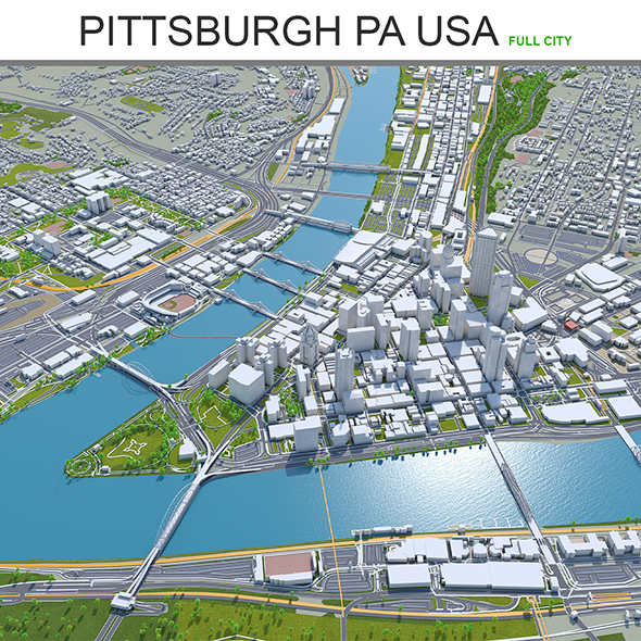 Pittsburgh City Pennsylvania - 3Docean 27733168