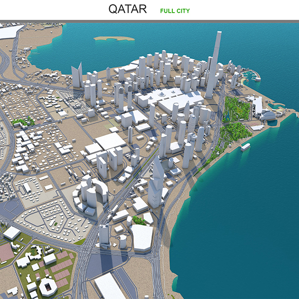 Qatar city 3d - 3Docean 30203218
