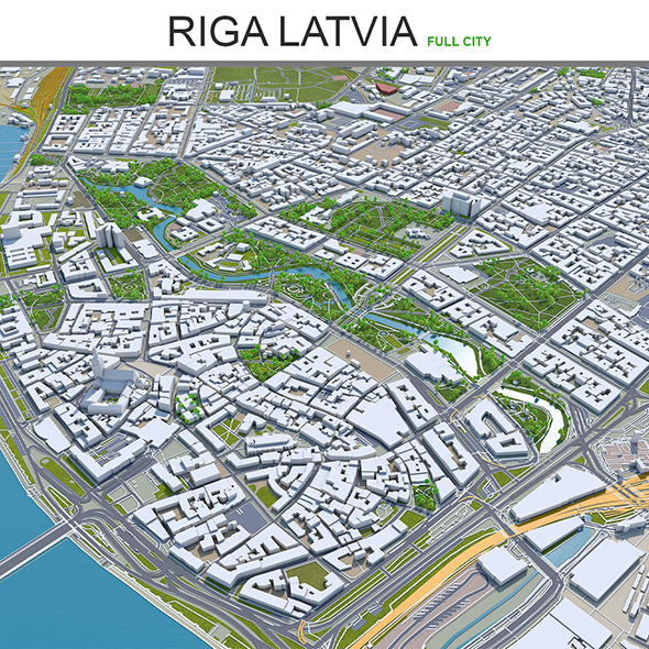 Riga Latvia city - 3Docean 28624550