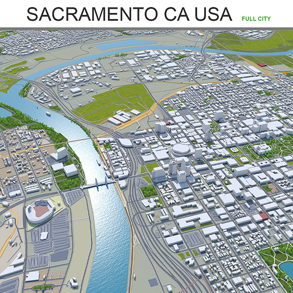 Sacramento California 3D - 3Docean 27746616