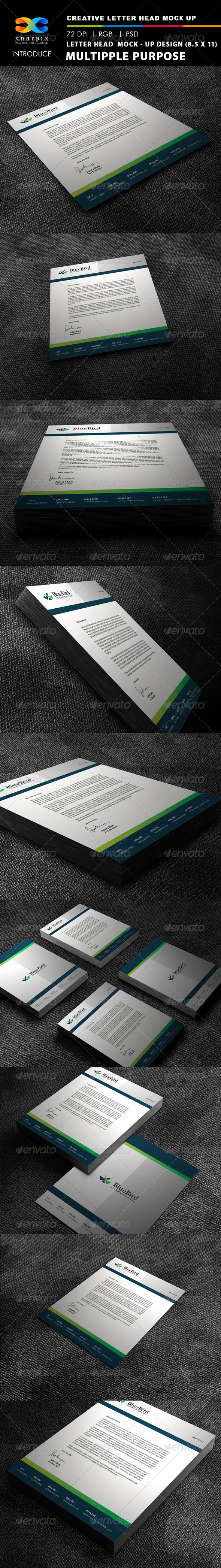 Letter Head Mock-up - Stationery Print