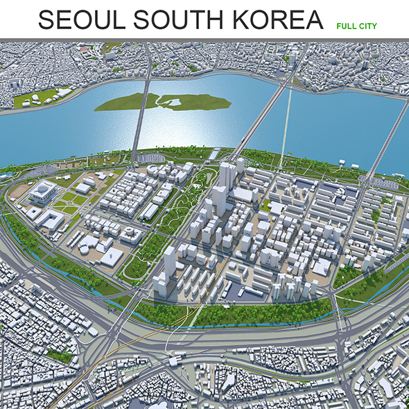 Seoul City Korea - 3Docean 27747215