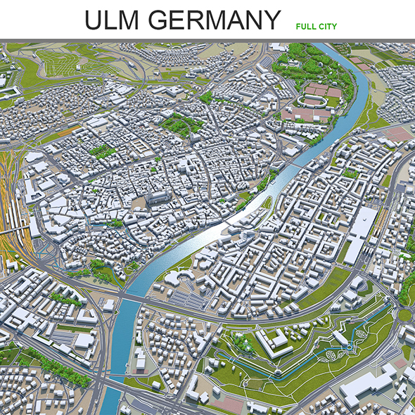 Ulm city Germany - 3Docean 28629967