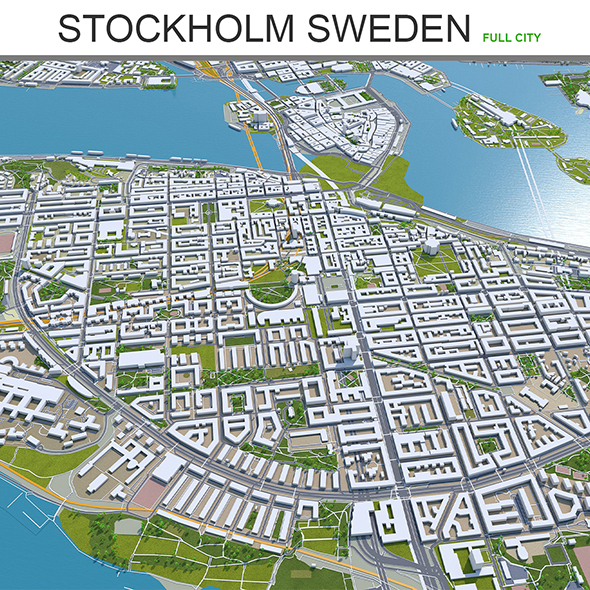 Stockholm City Sweden - 3Docean 27748936