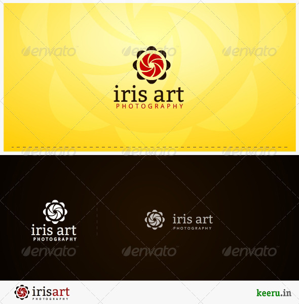 iris art photography logo template - Symbols Logo Templates