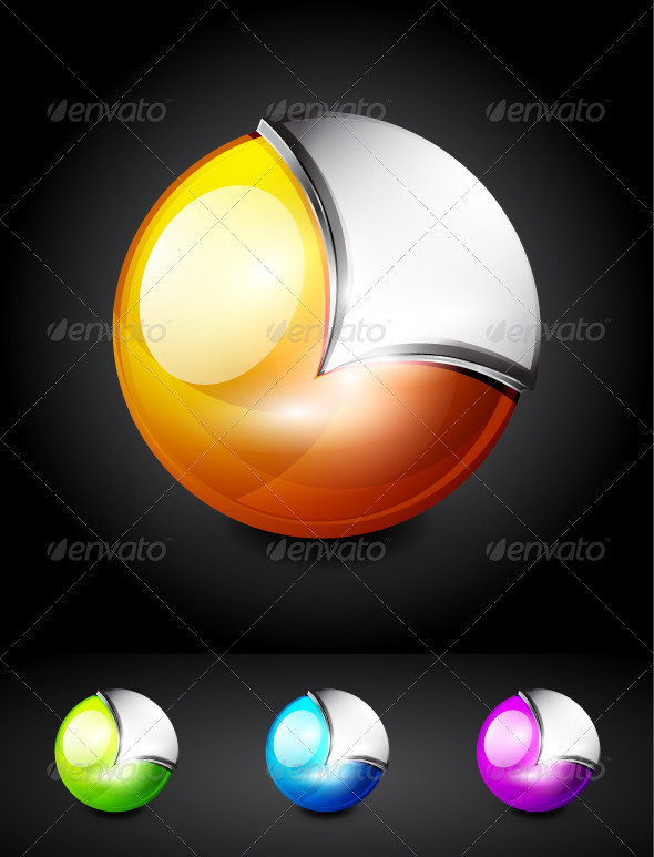 Glossy Sphere Icons - Decorative Symbols Decorative