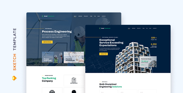 Axial – Construction Company Template for Sketch