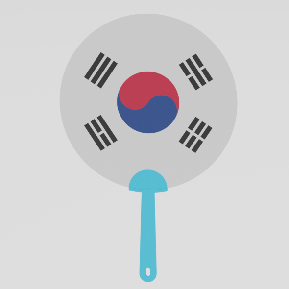 Korean Hand Fan - 3Docean 33752596
