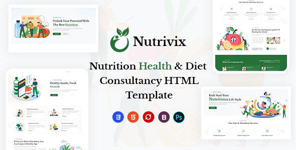 Extraordinary Nutrivix - Nutrition Consultancy HTML Template