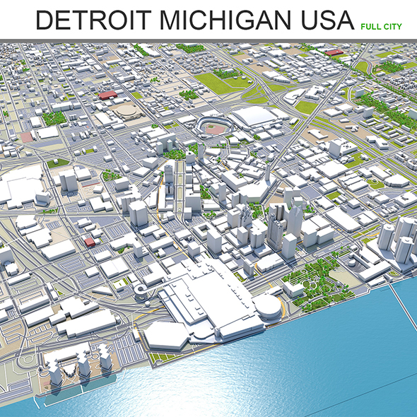 Detroit City Michigan - 3Docean 27713985