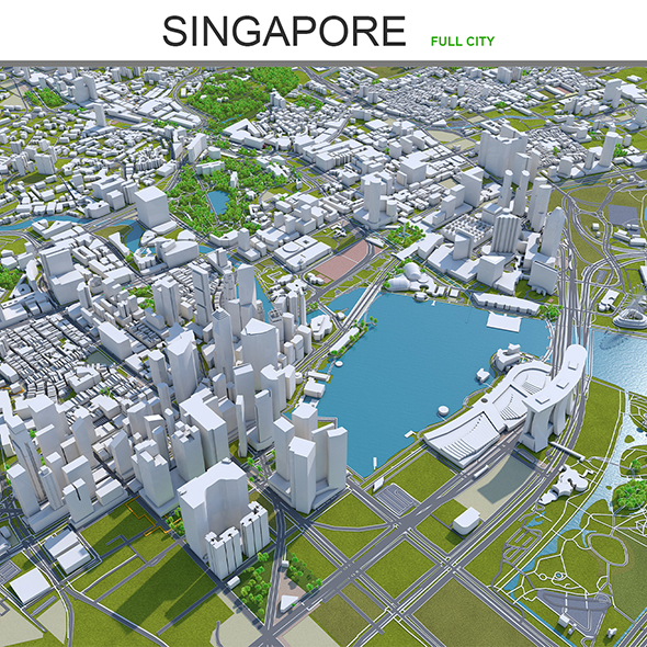 Singapore City 3D - 3Docean 27748596