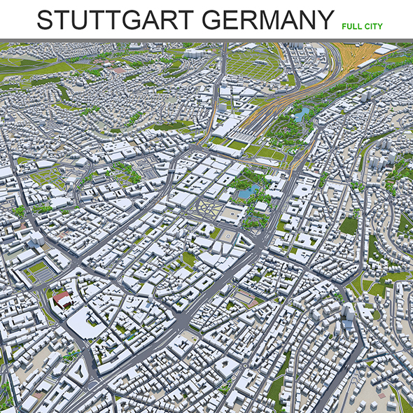 Stuttgart city Germany - 3Docean 28629357