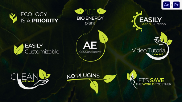 Ecology Lower Thirds - VideoHive 33754284