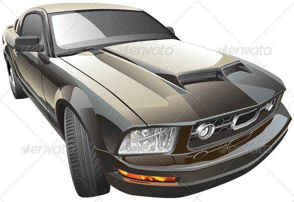 American Sport Car - Objects Vectors