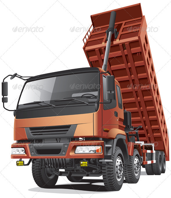 Large Dumper in Action - Objects Vectors