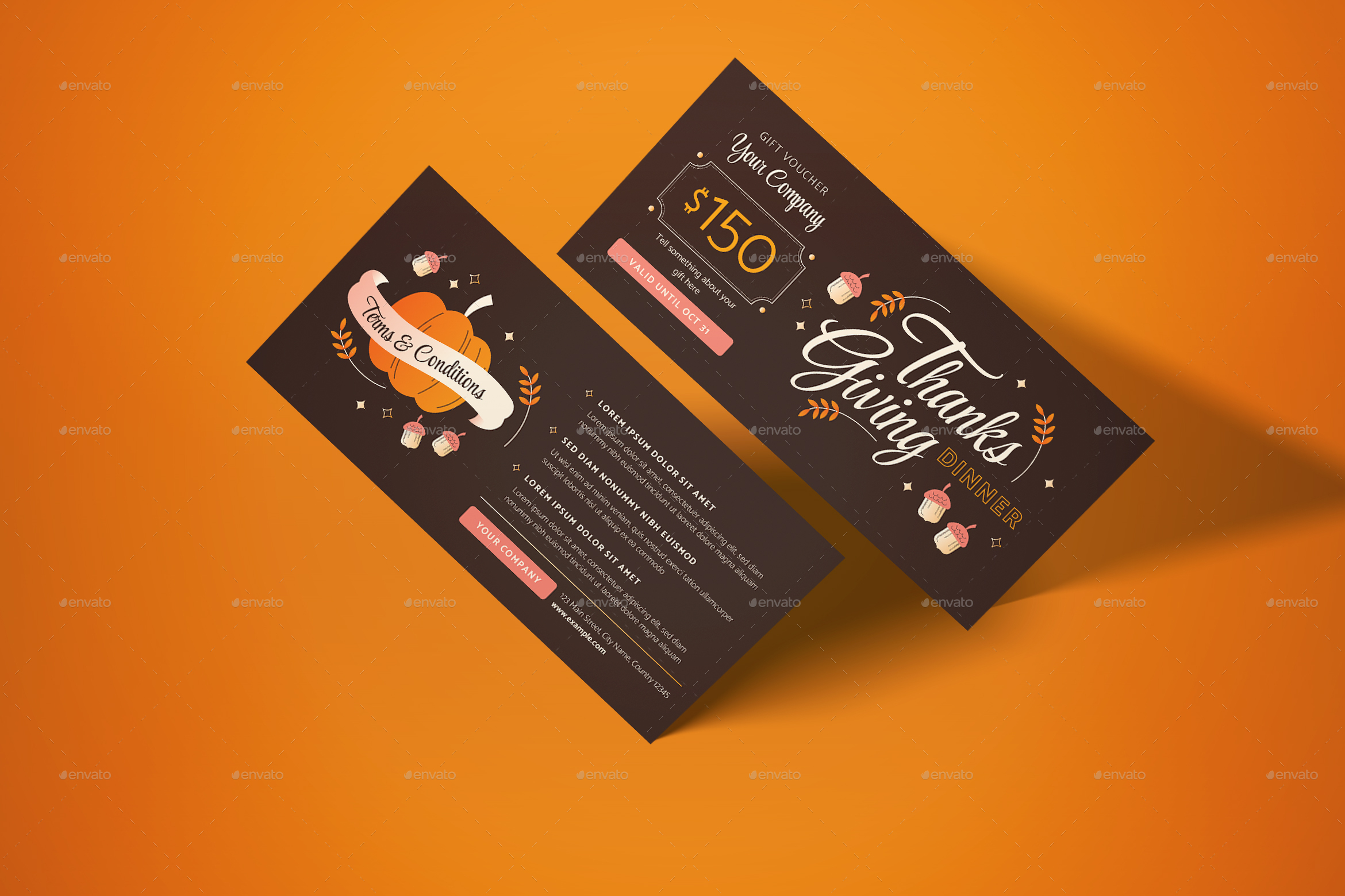 Voucher Thanksgiving, Print Templates | GraphicRiver