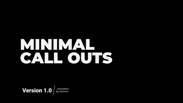 Minimal Call Outs - VideoHive 33765424