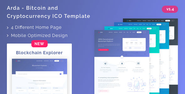 Excellent Arda - Bitcoin and Cryptocurrency ICO HTML Template