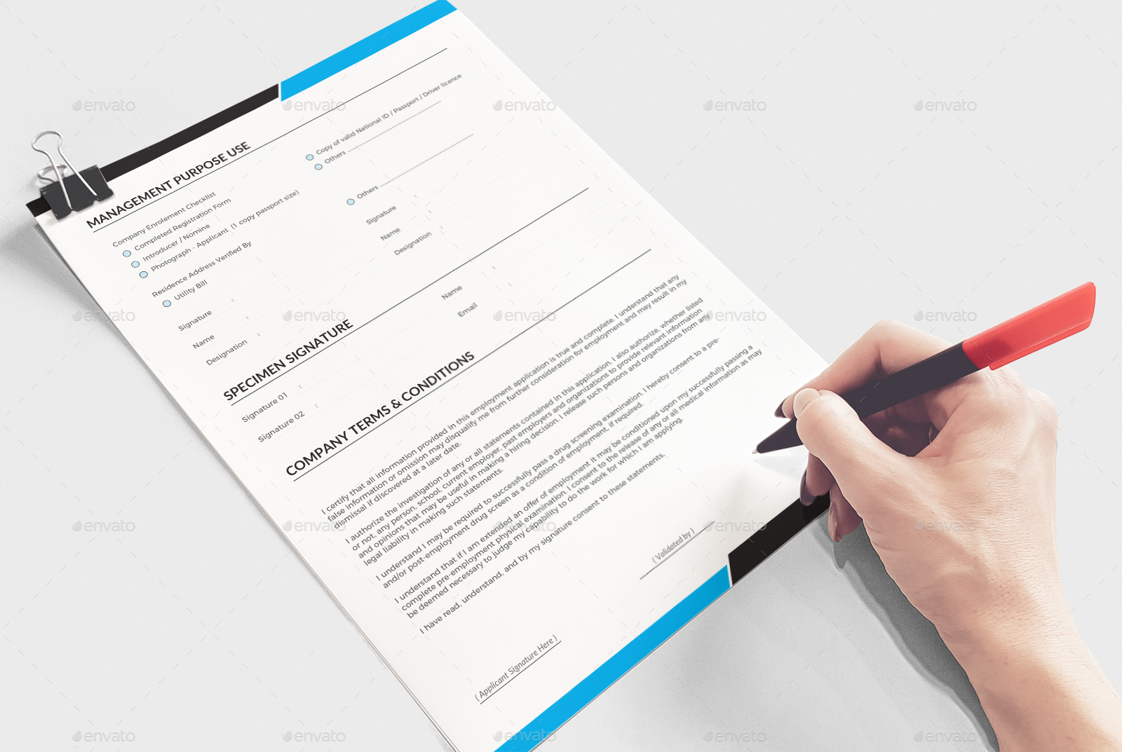 Modern Registration Form, Print Templates | GraphicRiver