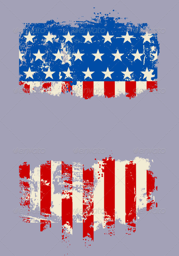 Grunge USA national flag - Vectors