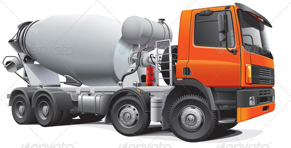 Large Concrete Mixer - Objects Vectors