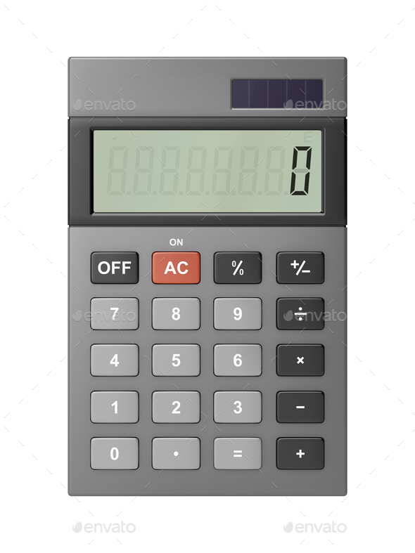 Gray calculator - Stock Photo - Images
