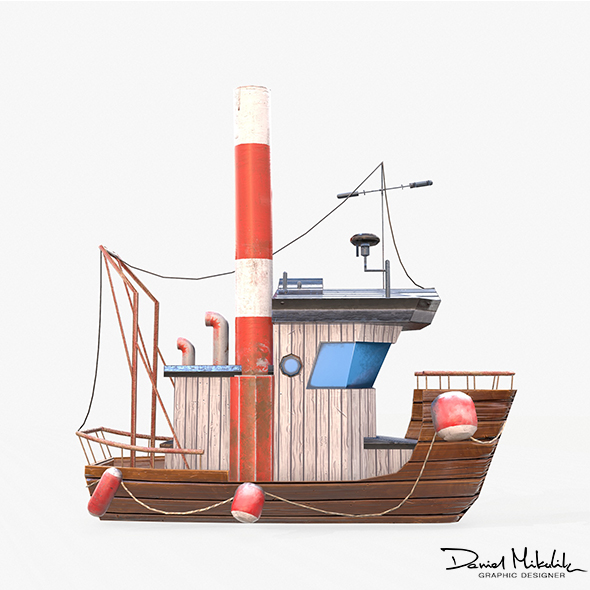 Cartoon Mini Boat - 3Docean 33776591
