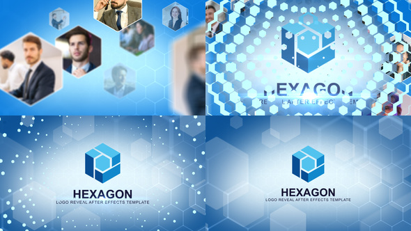 Hexagon Logo Intro - VideoHive 33776670