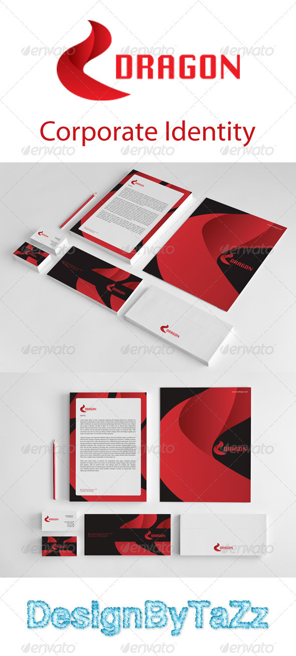 Dragon Corporate Identity Package - Stationery Print Templates
