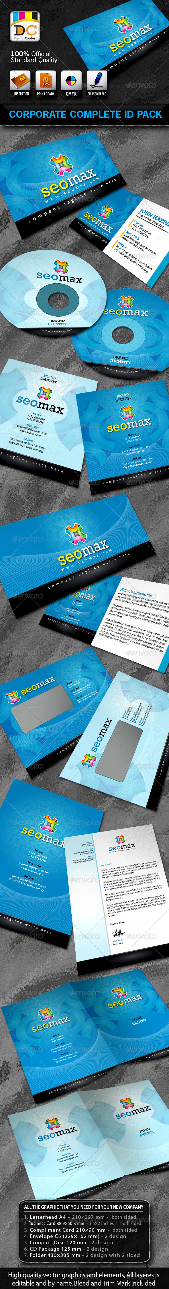 Seo Max Corporate ID Pack + Logo - Stationery Print Templates