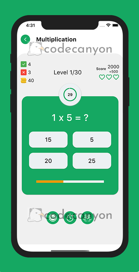 Flutter Maths Quiz : Brain Challenge with admob ready to publish by ...
