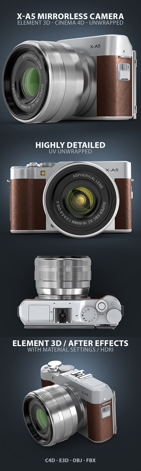 Fuji X-A5 Mirrorless - 3Docean 27704337