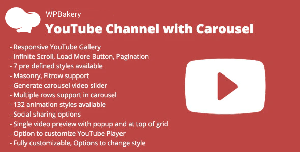 WPBakery YouTube Channel with Carousel Addon