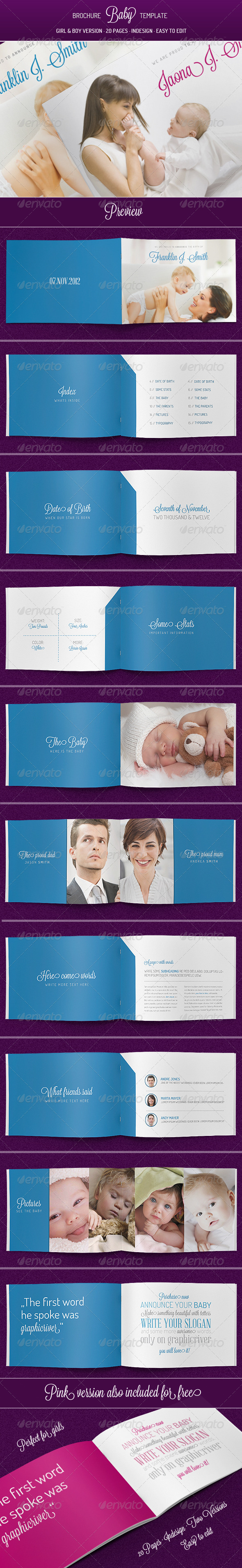 Baby - Brochure Template - Brochures Print Templates