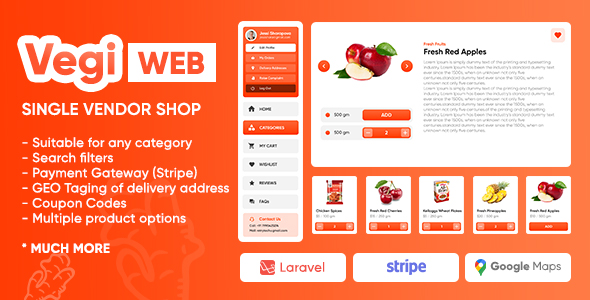 Vegi (Web) - The Ultimate Grocery - Food - Milk Ordering PHP Laravel Script & Admin Panel