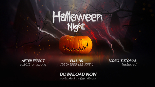 Halloween NightlHorror OpenerlPumpkin - VideoHive 33790831