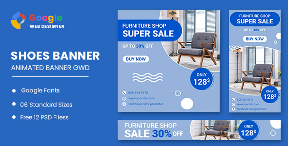 Furniture Sale HTML5 Banner Ads GWD