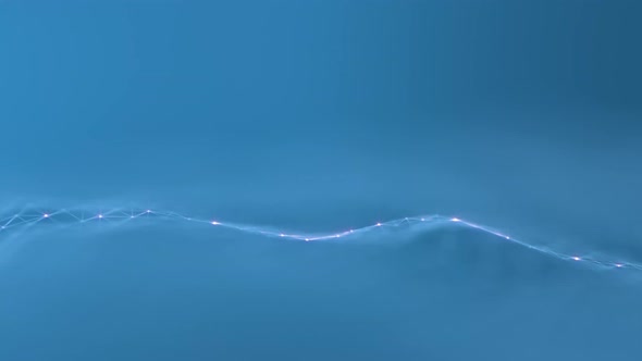 Blue Digital Connections Wave Background